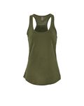 Next Level Apparel Ladies' Gathered Racerback Tank Military Green