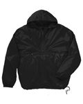 Harriton Adult Packable Nylon Jacket BLACK