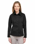 Harriton Ladies' Advantage IL Long-Sleeve Workshirt BLACK