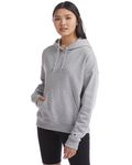 Champion Ladies' PowerBlend Relaxed Hooded Sweatshirt Light Steel