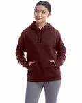 Champion Ladies' PowerBlend Relaxed Hooded Sweatshirt Maroon