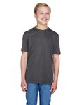 Team 365 Youth Sonic Heather Performance T-Shirt Dk Grey Heather
