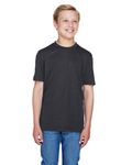 Team 365 Youth Sonic Heather Performance T-Shirt Black Heather