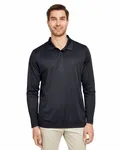 Team 365 Men's Zone Performance Long Sleeve Polo BLACK