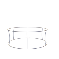 A wireframe structure of a cylindrical object with an open top and a flared base, viewed against a plain background.