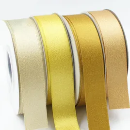 Gold/Silver Purl Double Face Satin Ribbon - Custom Socks Now