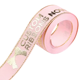 Metallic Edge Grosgrain Ribbon - Custom Socks Now