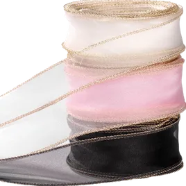 Blank Metallic Edge Wavy Ribbon - Custom Socks Now