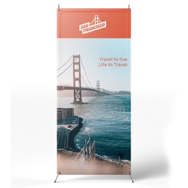 Korean Style X Banner Stands - Custom Socks Now