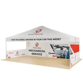 Custom Outdoor Trade Show Displays Heavy Duty 20ft X 10ft - Custom Socks Now