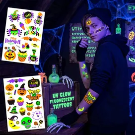 UV Glow Fluorescent Tattoos - Custom Socks Now