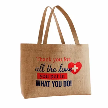 Jute Tote Bags - Custom Socks Now