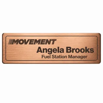 Engraved Metal Name Badges - Custom Socks Now