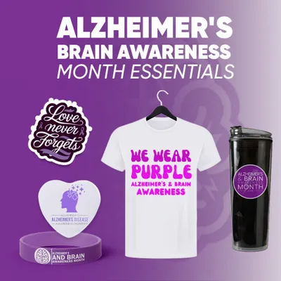 Alzheimer's Brain Awareness Month Essentials - Custom Socks Now