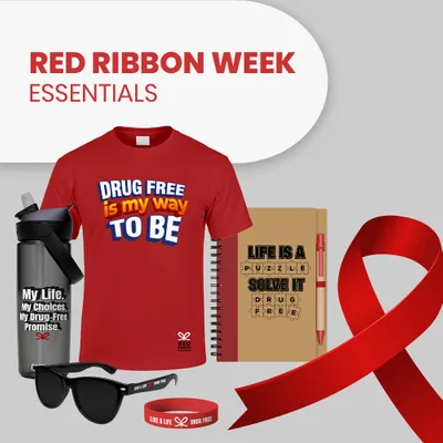Red Ribbon Week Essentials - Custom Socks Now