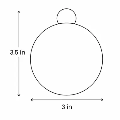 Round 3 in. x 3.5 in.