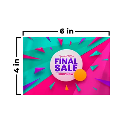 6 x 4 in - Custom Socks Now