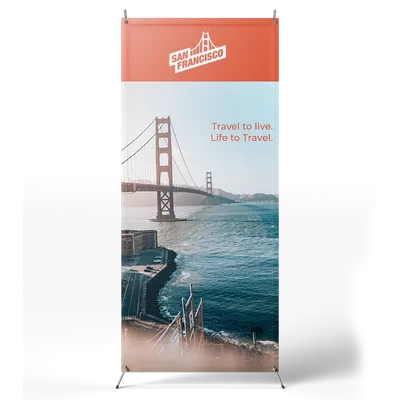 Korean Style X Banner Stands - Custom Socks Now