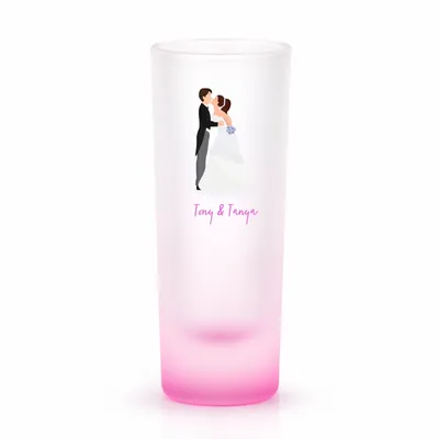Radiant Base Frosted Tall Shot Glass - Custom Socks Now