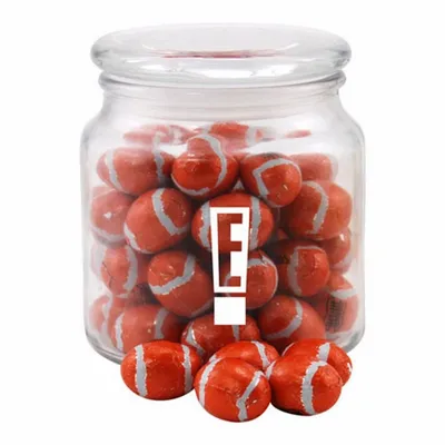Jar with Chocolate Footballs - SG400 - Custom Socks Now