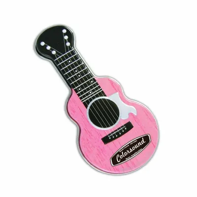 Pink Acoustic Guitar Shaped Mint Tin - Custom Socks Now