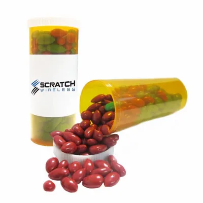 Small Promo Pill Bottles-Chocolate Sunflower Seeds - Custom Socks Now