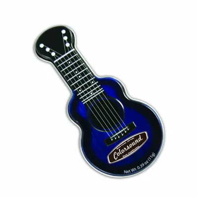 Blue Acoustic Guitar Shaped Mint Tin - Custom Socks Now