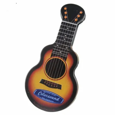 Gold Acoustic Guitar Shaped Mint Tin - Custom Socks Now