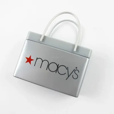 Silver Shopping Bag Tin - Custom Socks Now