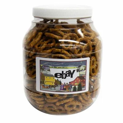 Large Plastic Jar - Salted Mini Pretzels - Custom Socks Now