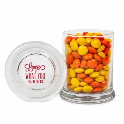 Glass Gourmet Jar - Chocolate Buttons - Custom Socks Now