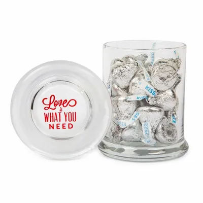 Glass Gourmet Jar - Hershey's Chocolate Kisses - Custom Socks Now