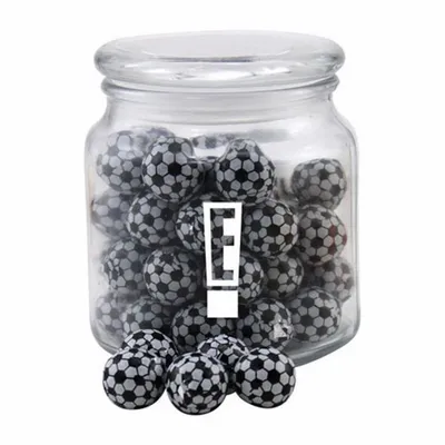 Jar with Chocolate Soccer Balls - SG400 - Custom Socks Now