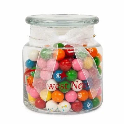 22oz. Glass Jar - Rainbow Bubble Gum - Custom Socks Now