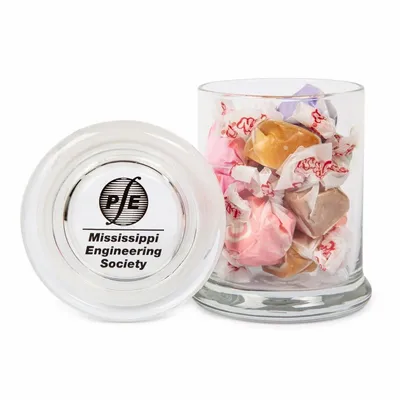 Glass Gourmet Jar - Salt Water Taffy - Custom Socks Now