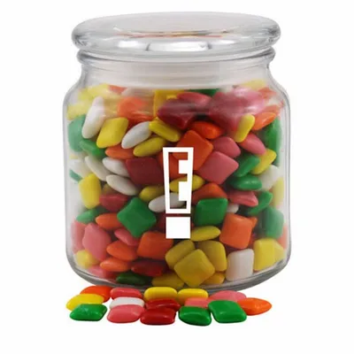 Jar with Mini Chicklets Gum - SG400 - Custom Socks Now