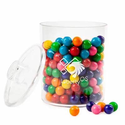 Cylinder Acrylic Gift Jars - Gumballs - Custom Socks Now