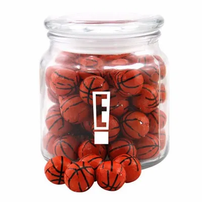 Jar with Chocolate Basketballs - SG400 - Custom Socks Now