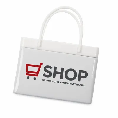 White Shopping Bag Tin - Custom Socks Now