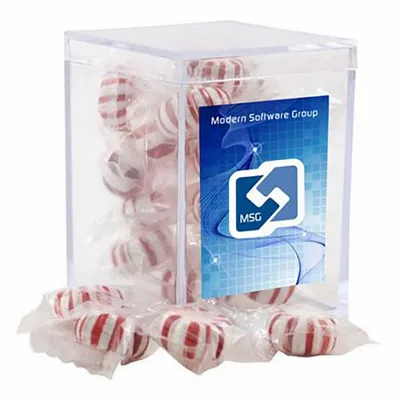 Small Acrylic Candy Box with Starlight Mints - Custom Socks Now