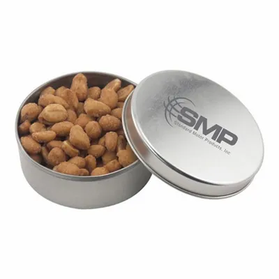 Round Tin with Honey Roasted Peanuts - SBF3000 - Custom Socks Now