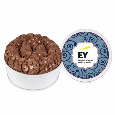 Fresh Beginnings Chocolate Double Chip Cookie Tin (Large) - Custom Socks Now
