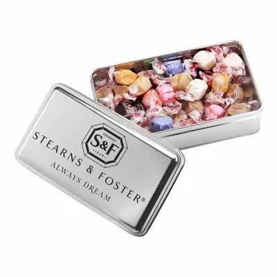 2-Share Tin - Salt Water Taffy/Assorted Fruit Sours - Custom Socks Now