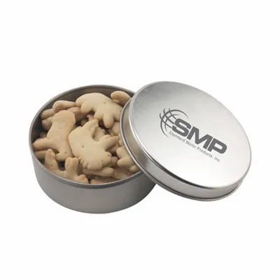 Round Tin with Animal Crackers - SBF3000 - Custom Socks Now