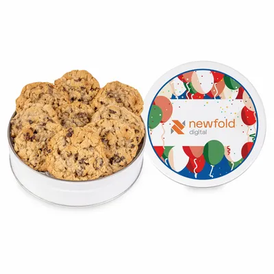 Fresh Beginnings Oatmeal Raisin Cookie Tin (Small) - Custom Socks Now