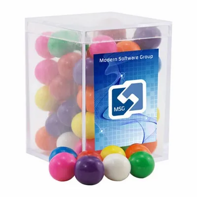 Acrylic Box with Gumballs - Small - Custom Socks Now