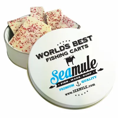 Glad Tidings Tins - Peppermint Bark - Custom Socks Now