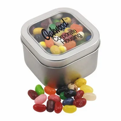 Window Tin with Jelly Bellies - SBF2700 - Custom Socks Now