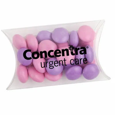 Small Pillow Acetate Box with Chocolate Buttons - Custom Socks Now