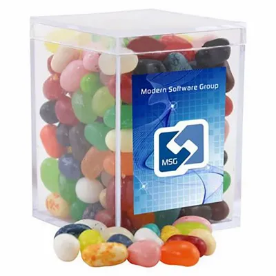 Small Acrylic Candy Box with Jelly Belly - Custom Socks Now